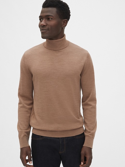 Image number 7 showing, Turtleneck Sweater in Merino Wool