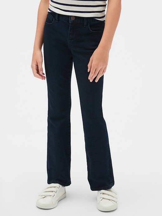 2 of 8 showing, with the color dark wash of product Kids Boot Jeans with Stretch