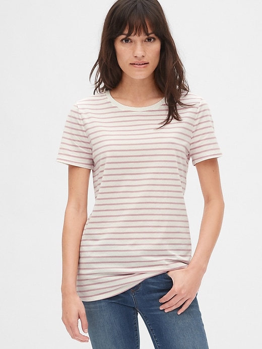 Image number 1 showing, Vintage Wash Stripe Crewneck T-Shirt
