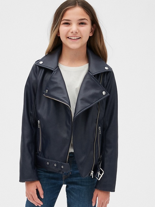 Image number 2 showing, Kids Faux-Leather Biker Jacket
