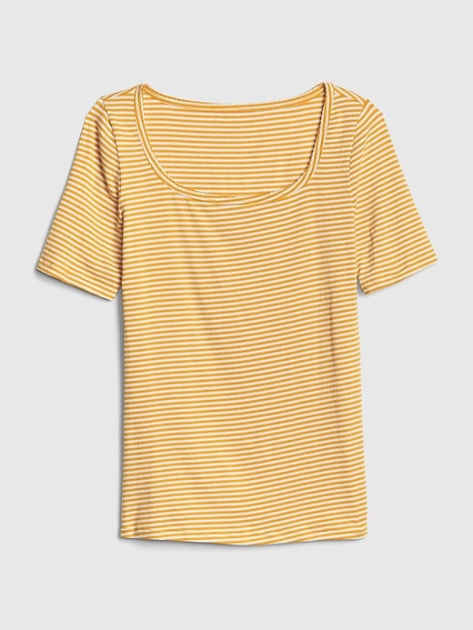 Image number 6 showing, Featherweight Stripe Square-Neck T-Shirt
