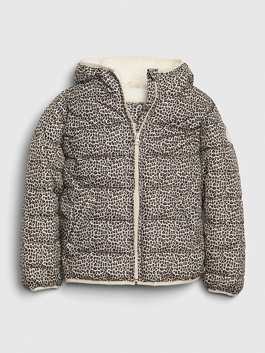 1 of 8 showing, with the color leopard print of product Kids ColdControl Max Puffer