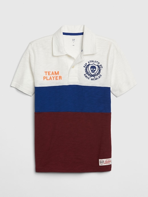 View large product image 1 of 1. Kids Graphic Polo Shirt