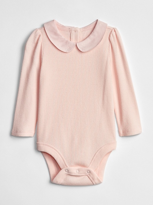 View large product image 1 of 1. Baby Ribbed Collar Bodysuit