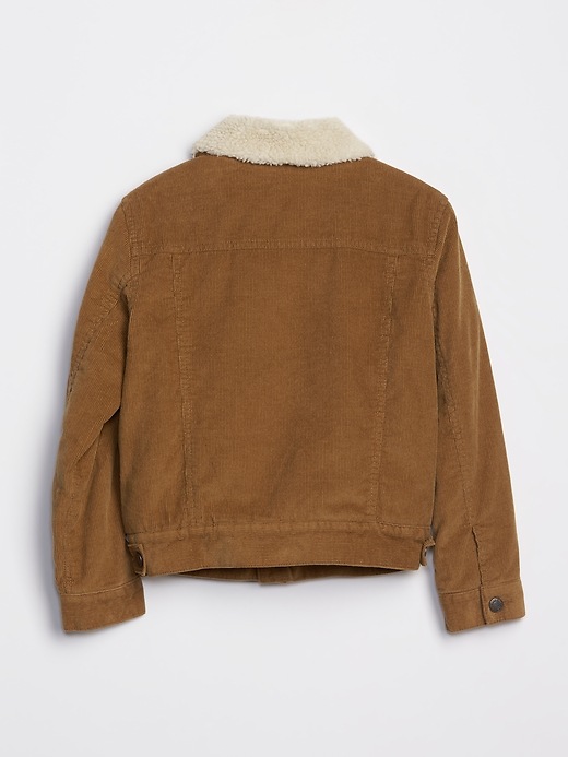Image number 3 showing, Kids Cord Sherpa-Lined Jacket