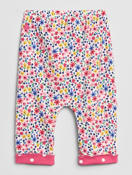 2 of 8 showing, with the color ivory frost of product Baby Reversible Pull-On Pants