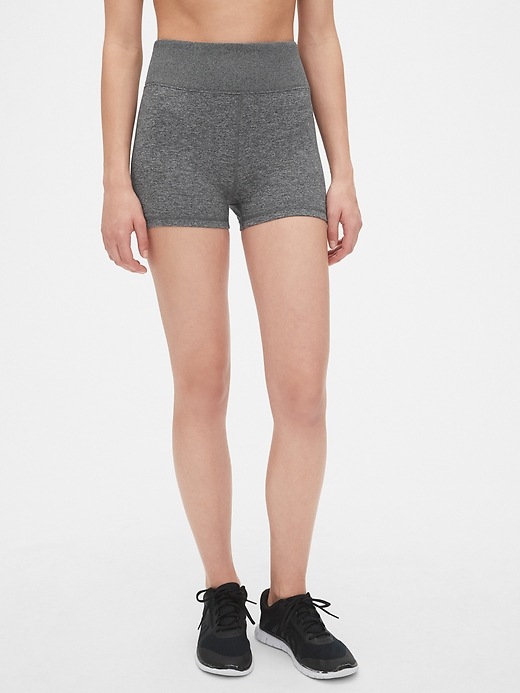 View large product image 1 of 1. GapFit High Rise Brushed Tech Jersey Yoga Shorts