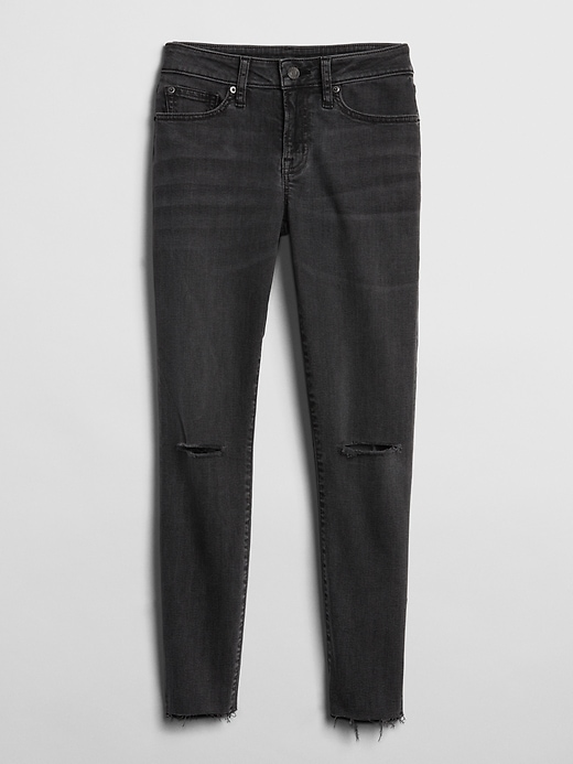 Image number 8 showing, Mid Rise Curvy Distressed True Skinny Ankle Jeans