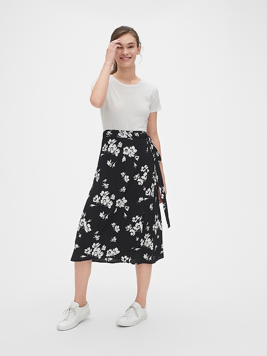 Image number 3 showing, Print Wrap Midi Skirt