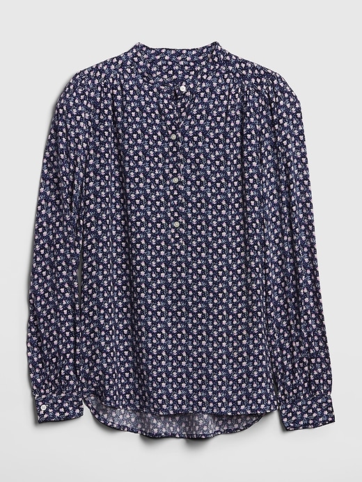 Image number 6 showing, Print Popover Crepe Blouse
