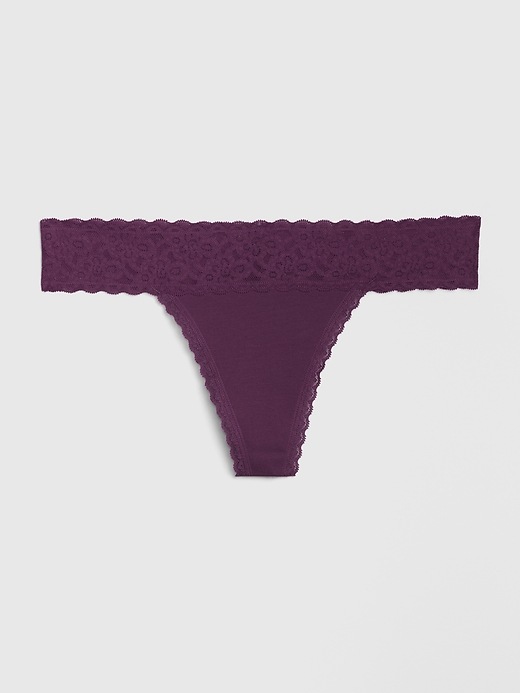 View large product image 1 of 1. Lace Thong
