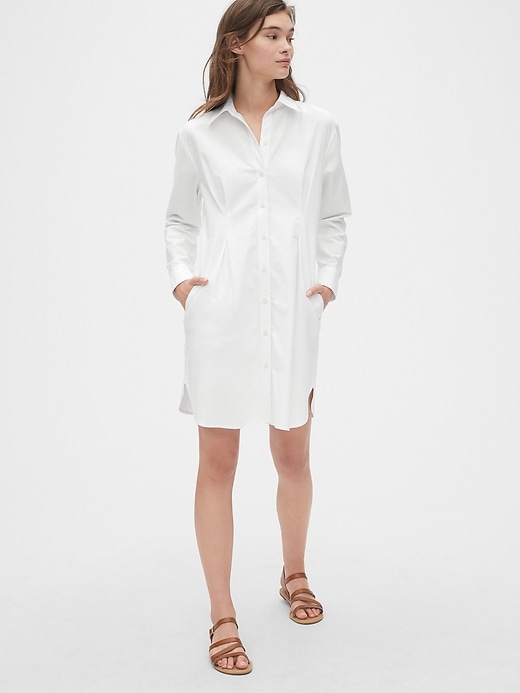 Image number 1 showing, Pleated Oxford Shirtdress