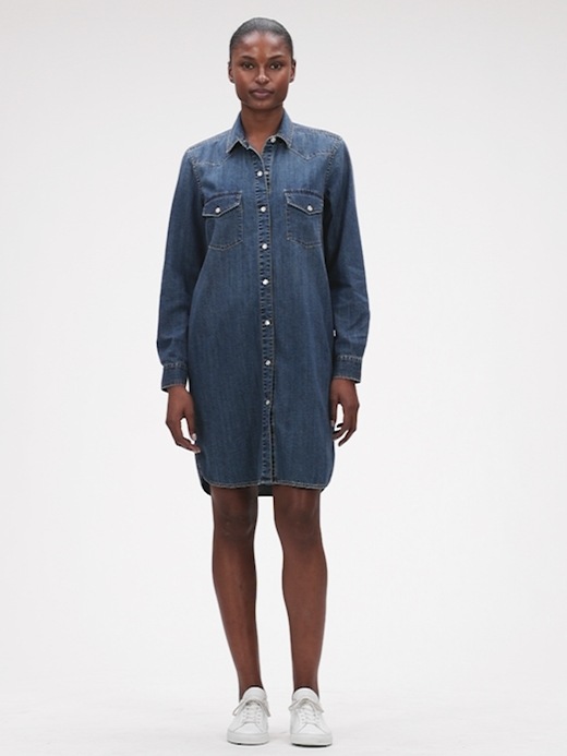 Denim Western Shirtdress
