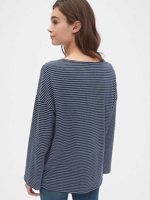Image number 2 showing, Relaxed Stripe Boatneck T-Shirt