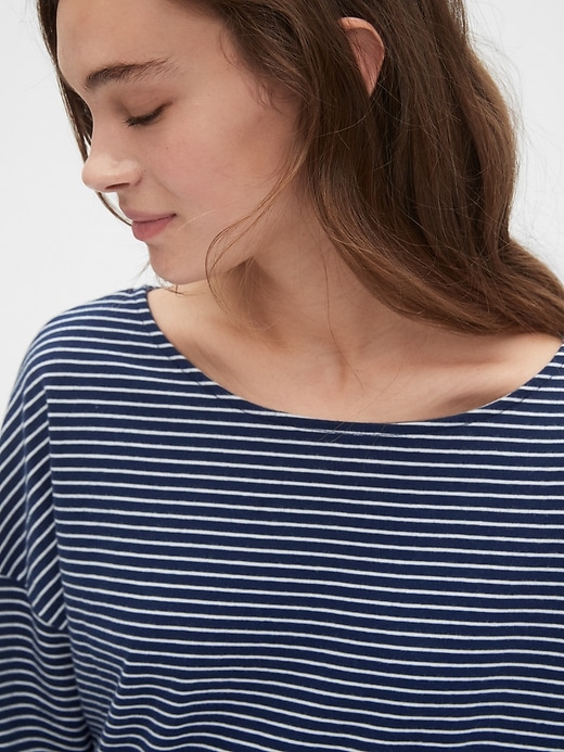Image number 5 showing, Relaxed Stripe Boatneck T-Shirt