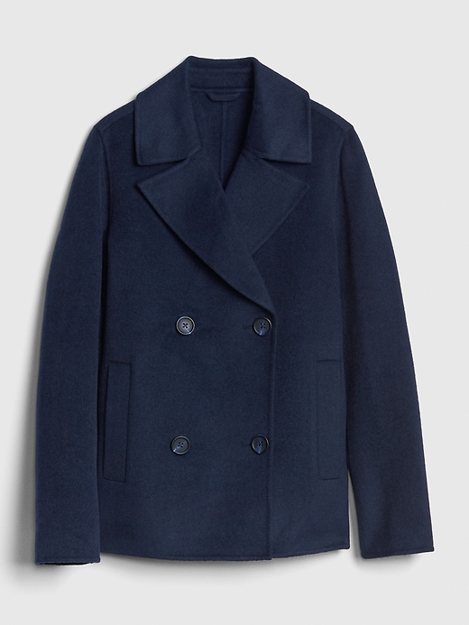 Image number 5 showing, Unlined Wool-Blend Peacoat