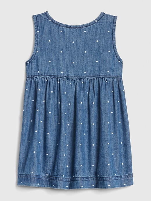 2 of 8 showing, with the color medium wash of product Baby Sleeveless Denim Dress