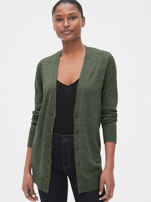 Image number 8 showing, Boyfriend Cardigan in Merino Wool