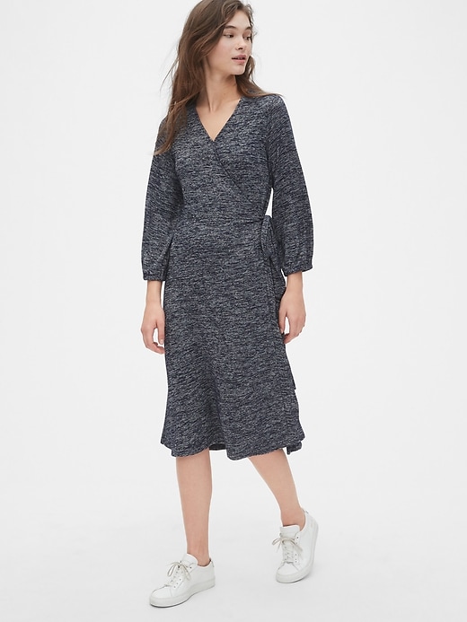 View large product image 1 of 1. Softspun Wrap Midi Dress