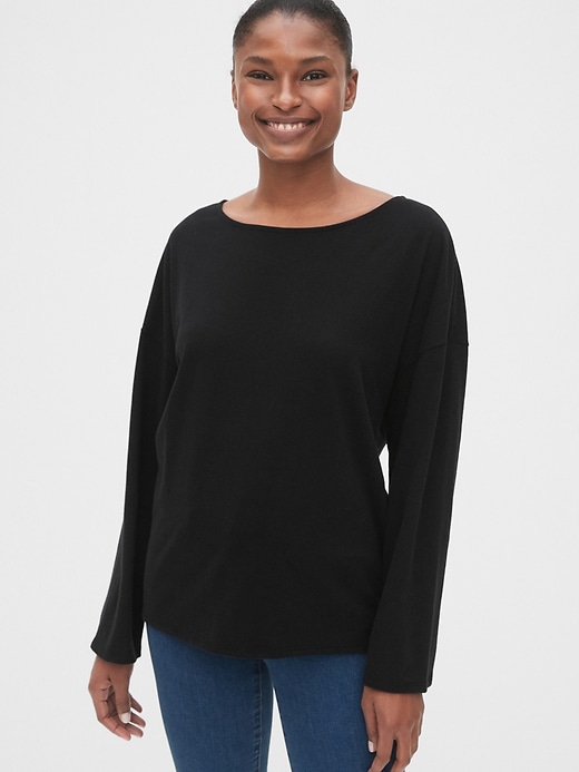 Image number 1 showing, Relaxed Boatneck T-Shirt