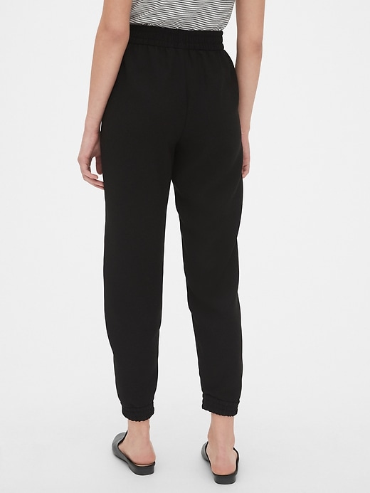 2 of 8 showing, with the color true black of product Drapey Joggers