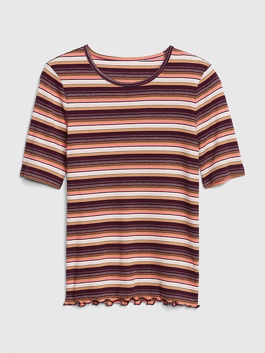 Image number 6 showing, Featherweight Rib Stripe Elbow Sleeve T-Shirt