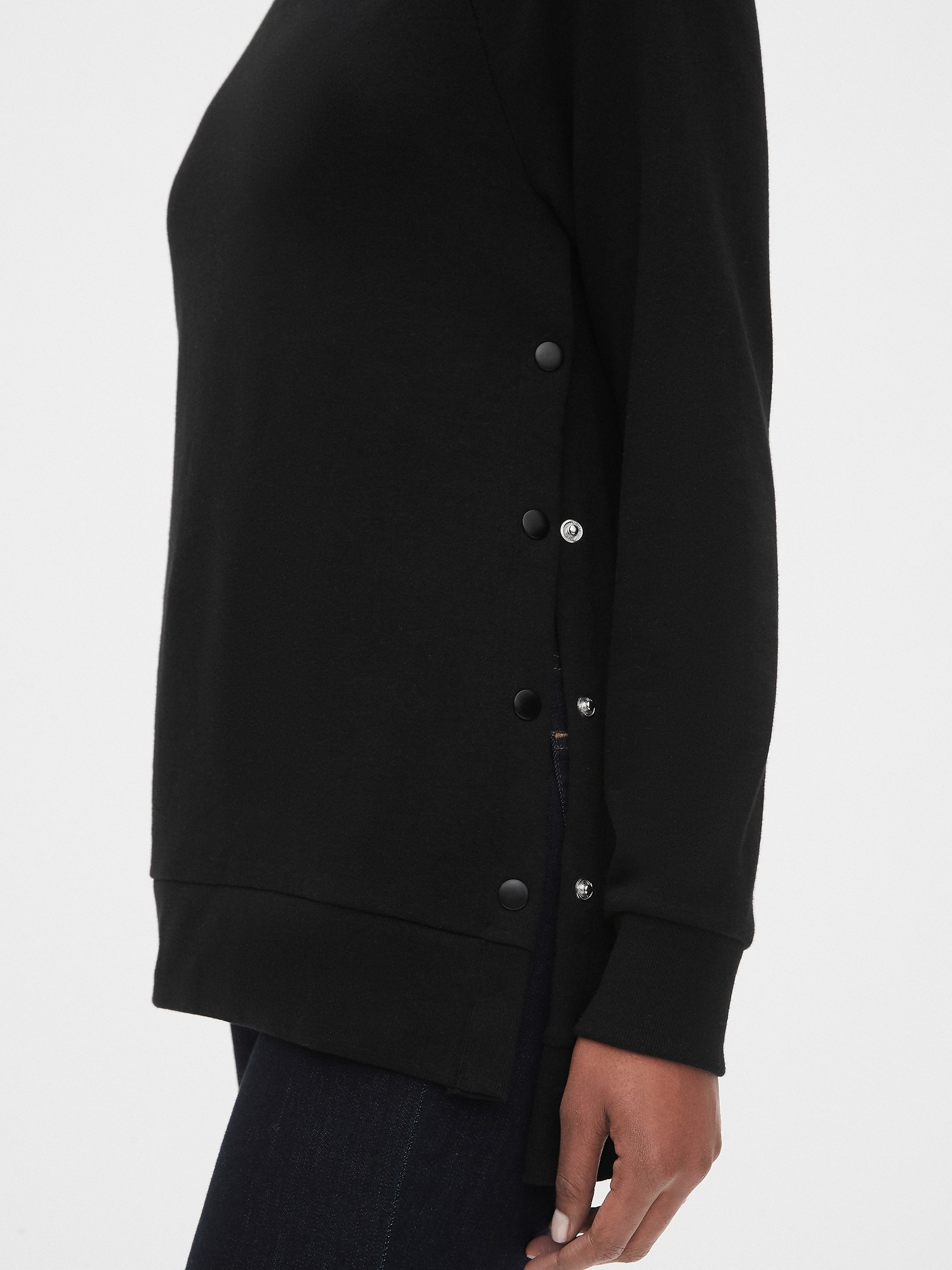 side snap hoodie