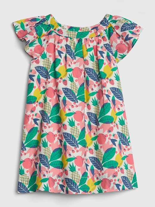 Image number 1 showing, Baby Print Flutter Dress