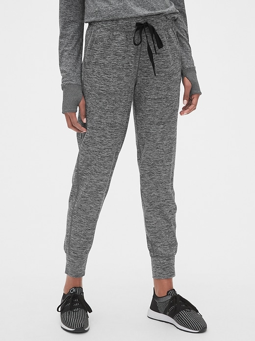 Image number 1 showing, GapFit Brushed Tech Jersey Joggers