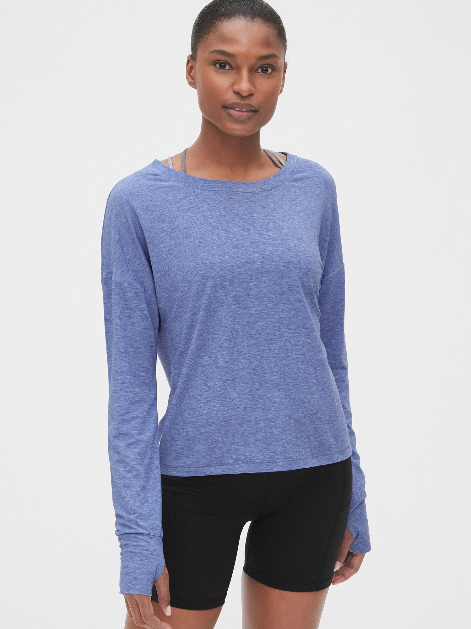 GapFit Breathe Keyhole Long Sleeve T Shirt Gap