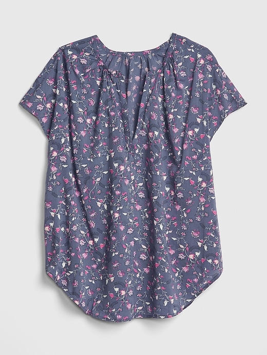 2 of 8 showing, with the color blue floral of product Dreamwell Floral Print Popover Shirt