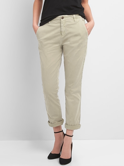 Image number 7 showing, Girlfriend Twill Stripe Khakis