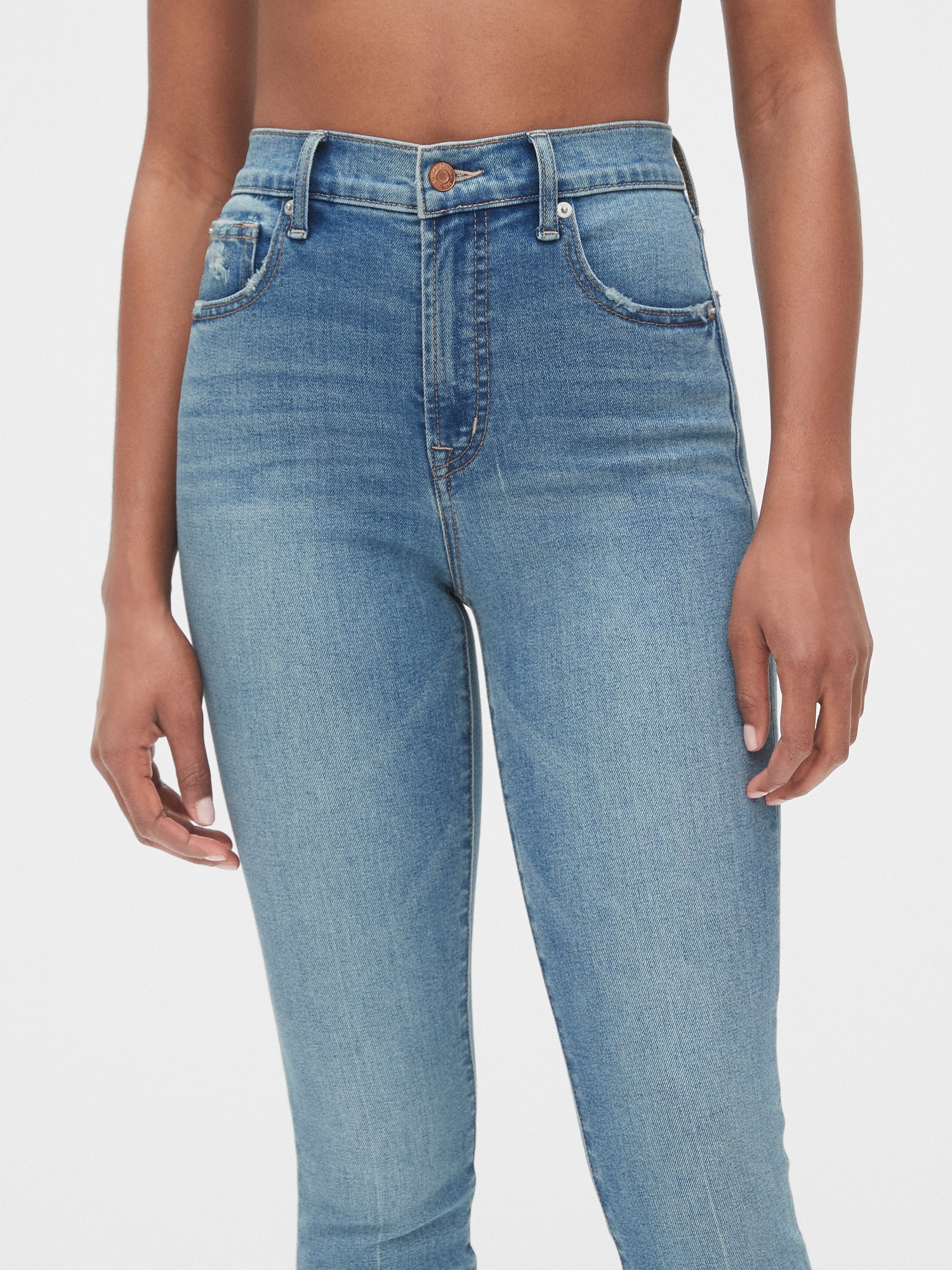 High Rise True Skinny Jeans with Secret Smoothing Pockets Gap