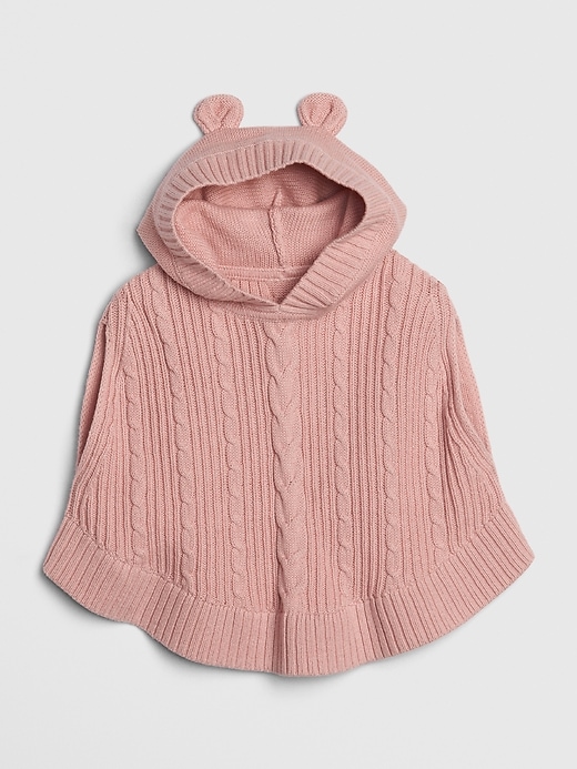 Image number 1 showing, Toddler Cable-Knit Poncho
