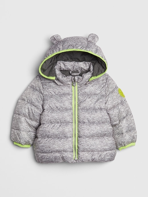 1 of 8 showing, with the color flint gray of product Baby ColdControl Lightweight Puffer