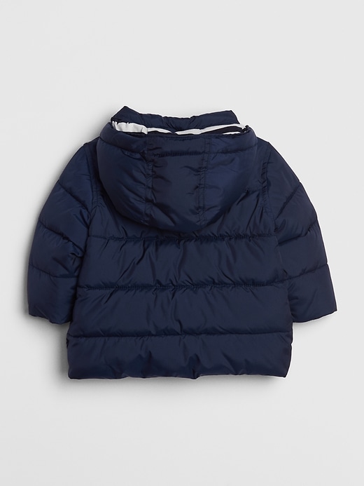 2 of 8 showing, with the color elysian blue of product Baby ColdControl Max Peacoat Puffer