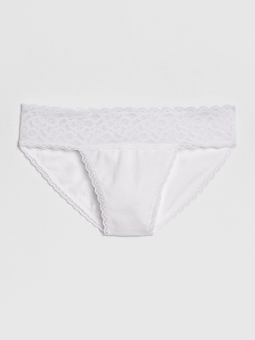 1 of 8 showing, with the color white of product Lace Bikini