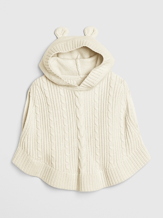 Image number 4 showing, Toddler Cable-Knit Poncho