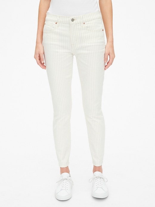 Image number 7 showing, Mid Rise Stripe True Skinny Ankle Jeans