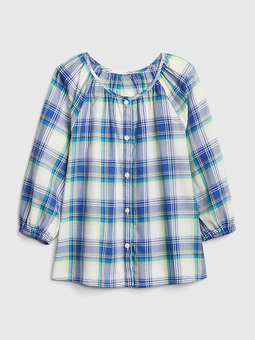 Image number 5 showing, Kids Plaid Button-Front Top