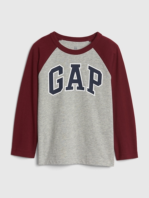 1 of 8 showing, with the color light heather gray of product Toddler Gap Logo Raglan T-Shirt