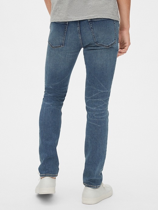 2 of 8 showing, with the color medium blue of product Soft Wear Skinny Jeans With Washwell™