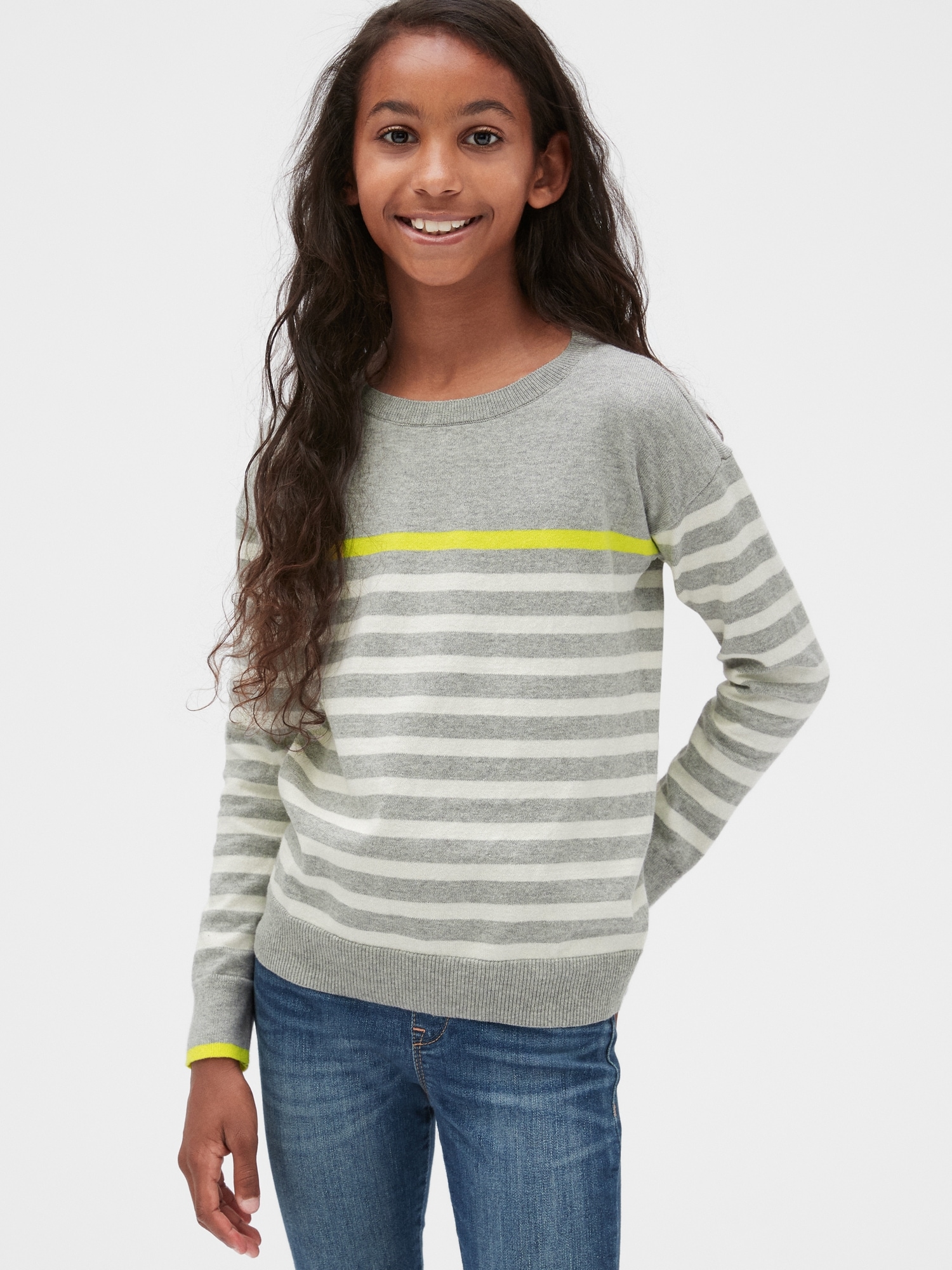 Pull GAP Garçon - Bleu Et Blanc Rayé - Col Cheminée - Taille 8 - Nautical