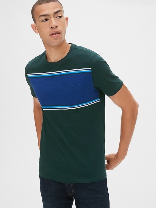Image number 9 showing, Stripe Pocket T-Shirt