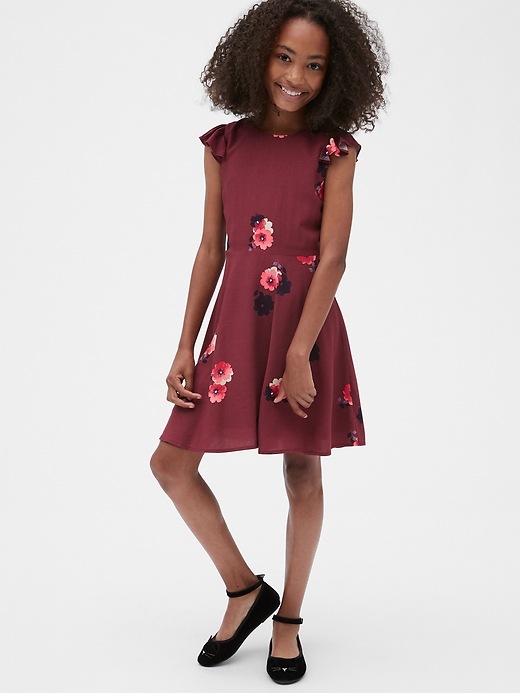 Image number 2 showing, Kids Ruffle Floral Dress
