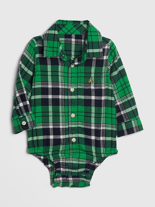 View large product image 1 of 1. Baby Brannan Bear Plaid Bodysuit