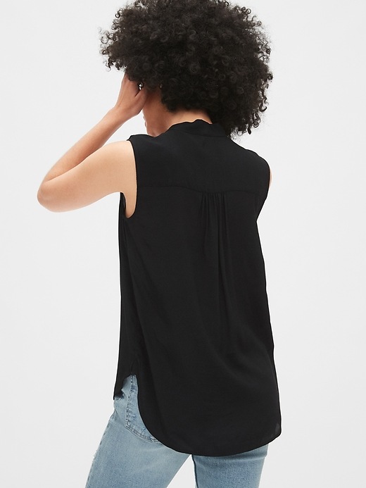 Image number 2 showing, Sleeveless V-Neck Popover Shirt