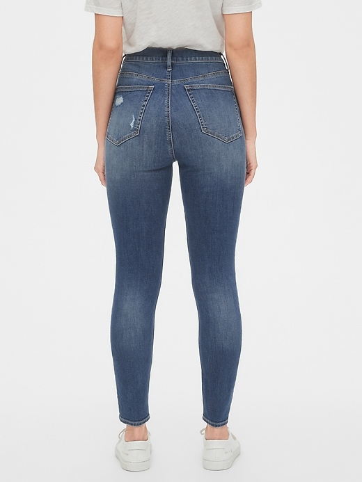 Image number 2 showing, Sky High Distressed True Skinny Jeans with Secret Smoothing Pockets