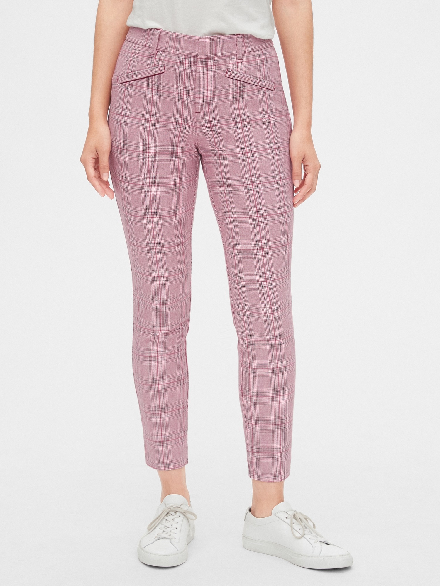 Gap plaid skinny ankle pants sales