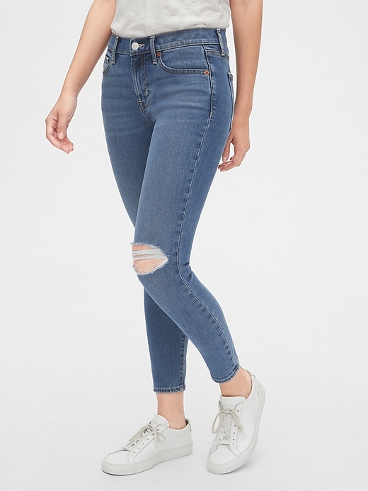 Image number 1 showing, Soft Wear Mid Rise True Skinny Ankle Jeans